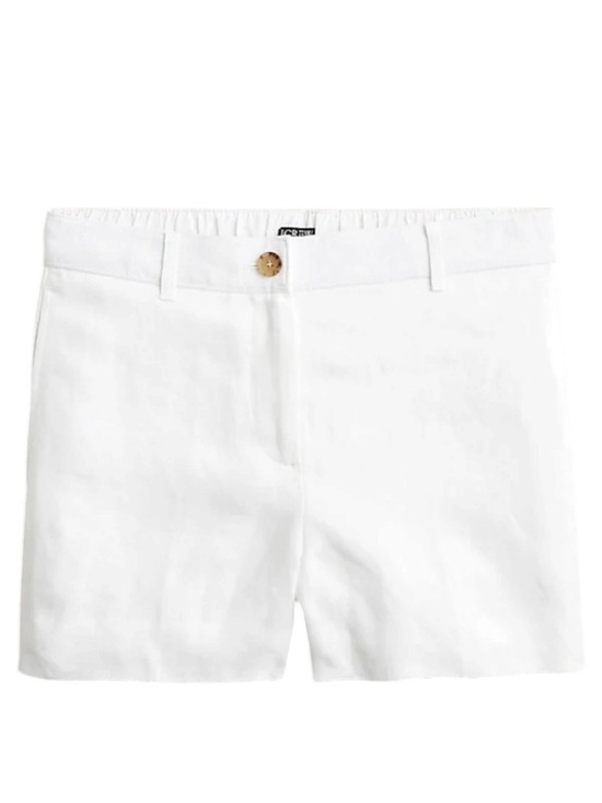 J. Crew Pants - J. Crew 3" Harbor Linen Shorts Size 2X White Summer Vacation Beachy Coverup NWT